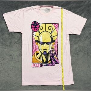 JoJo's Bizarre Adventure Golden Wind Pink T-Shirt SIZE LARGE